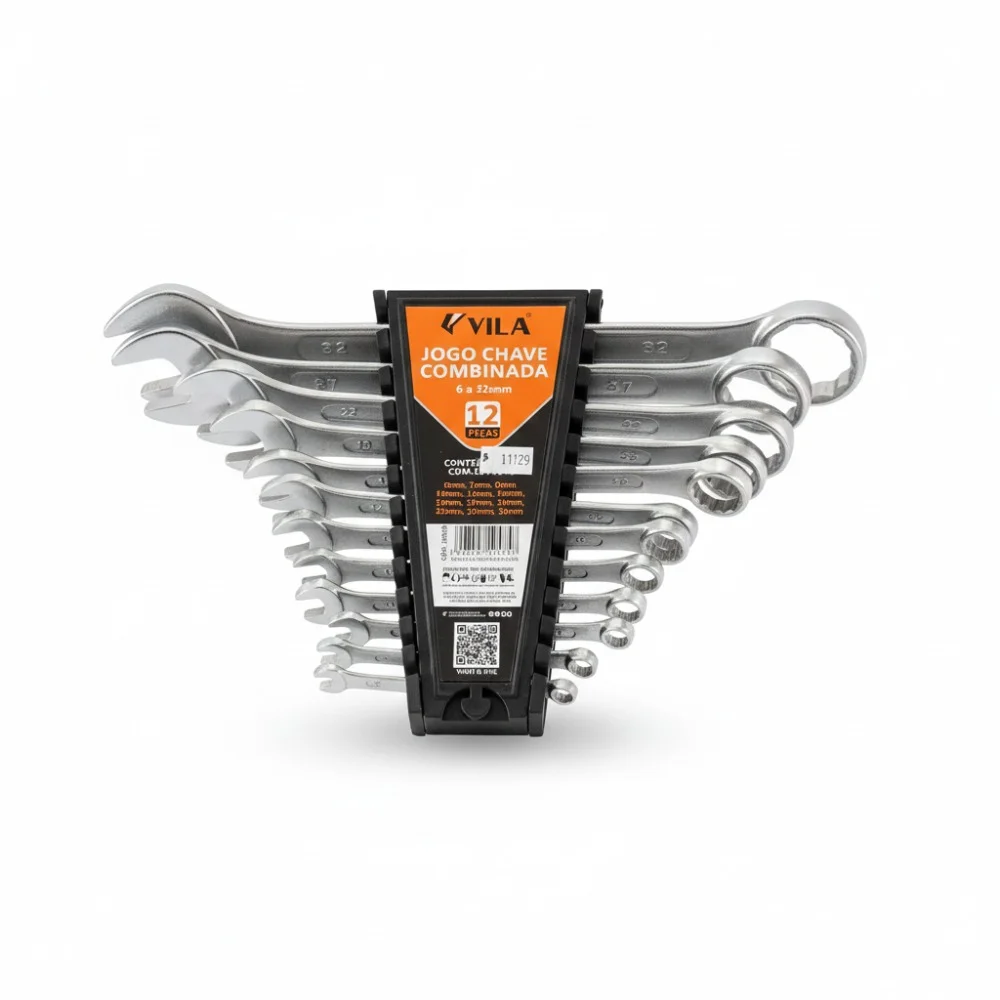 Jogo de Chaves Combinadas VILA 12 Peças (6 a 32mm)