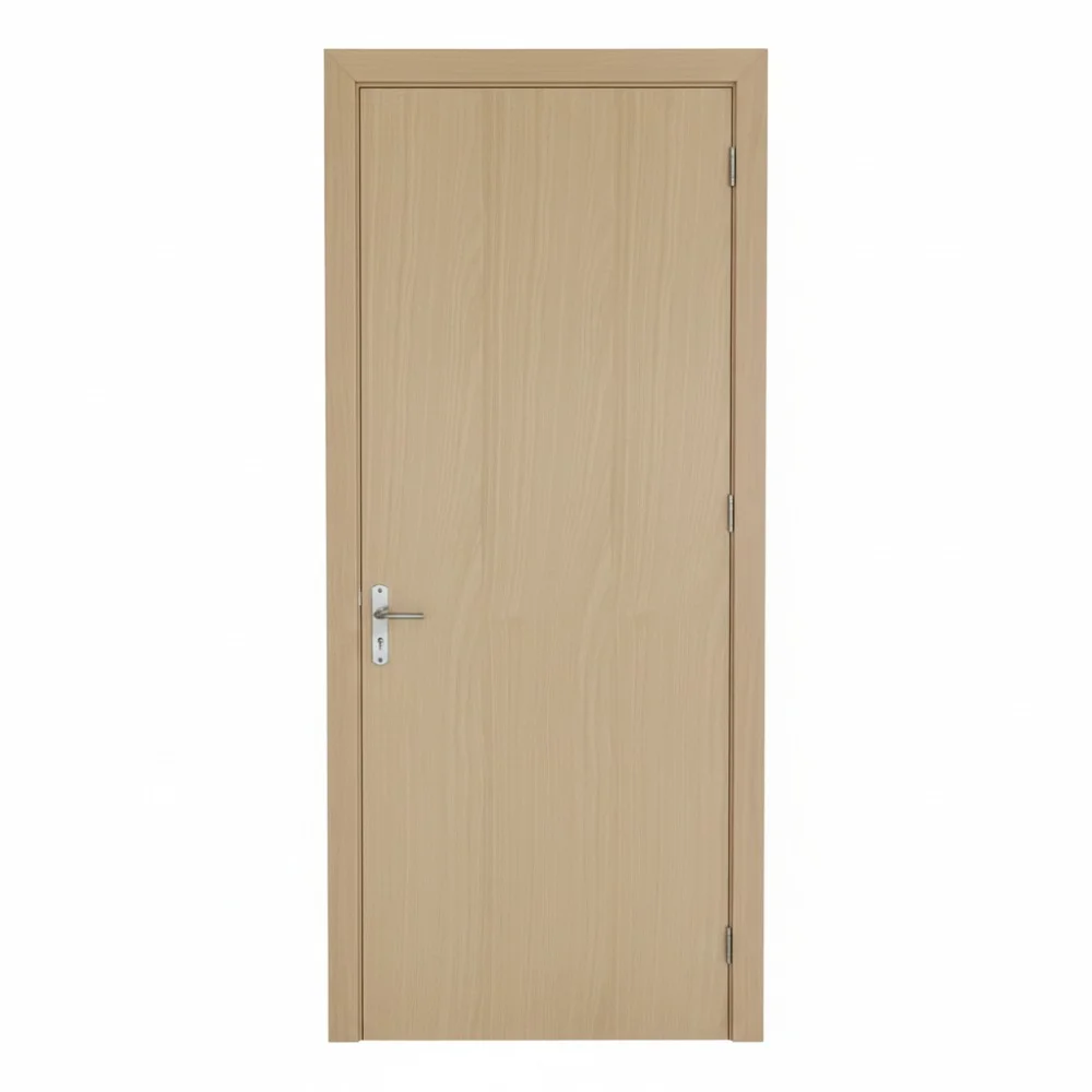 Porta Lisa de Madeira Clara com Batente